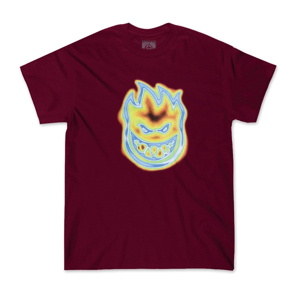 Camiseta Spitfire Wheels Radioactive - Bordô