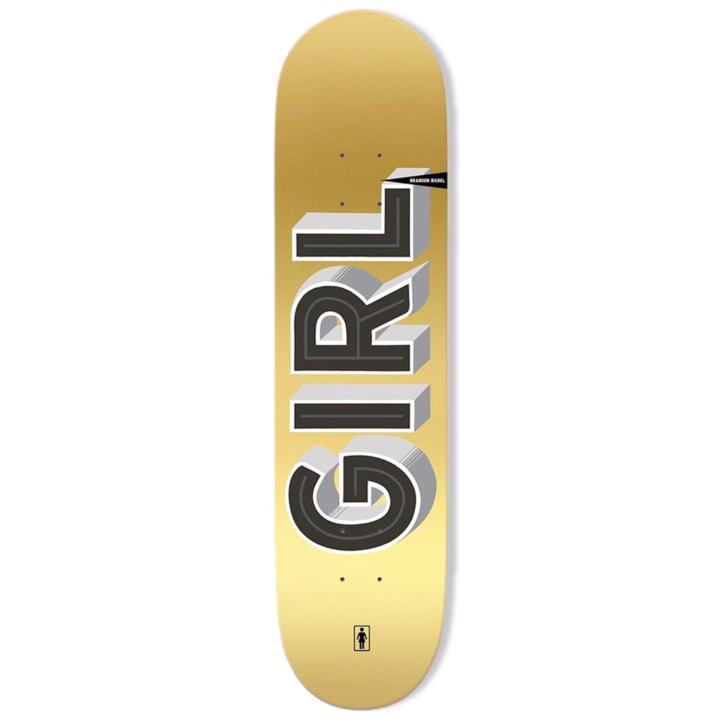 Shape Girl Skateboards Brandon Biebel Sign Painter Gold - Dourado