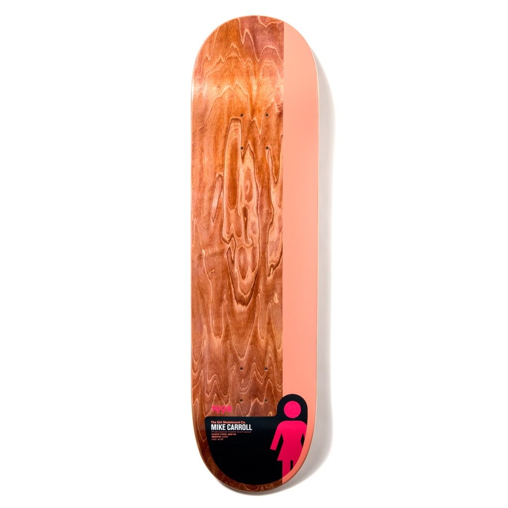 Shape Girl Skateboards Carroll Tail Block Deck - Rosa