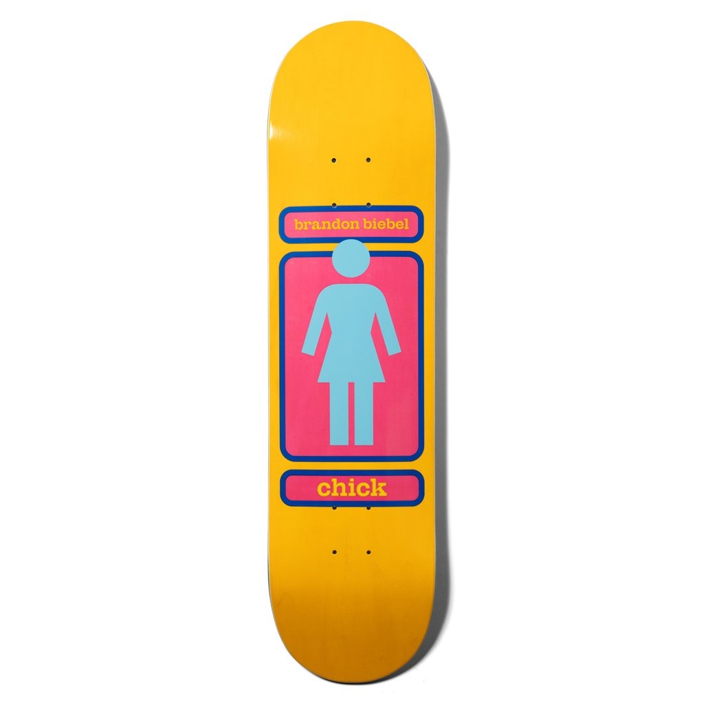Shape Girl Skateboards Brandon Biebel 93 Til Deck - Amarelo / Rosa