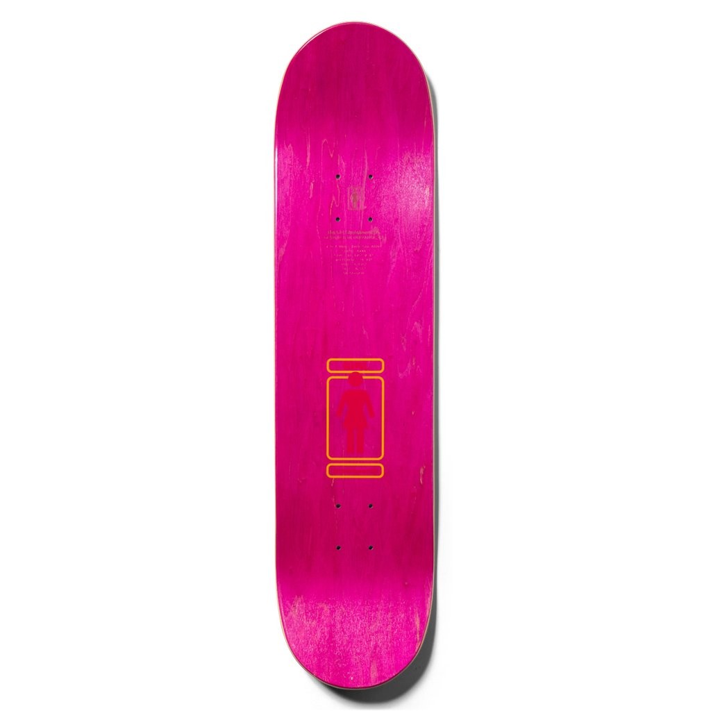 Shape Girl Skateboards Brandon Biebel 93 Til Deck - Amarelo / Rosa