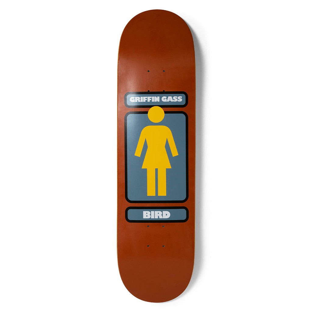 Shape Girl Skateboards Gass 93 Til Deck - Vermelho / Cinza / Laranja