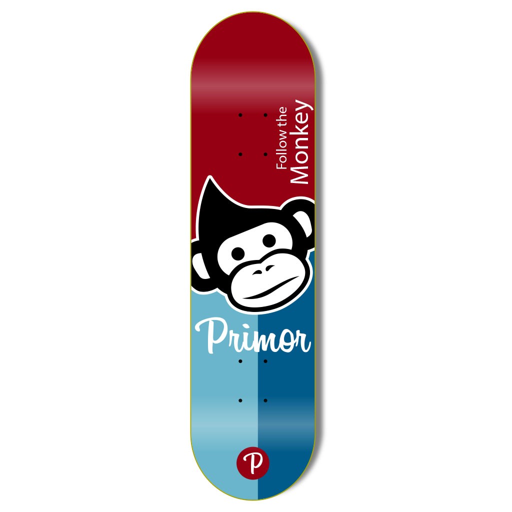 Shape Primor Skateboards Follow Me - Vermelho / Azul