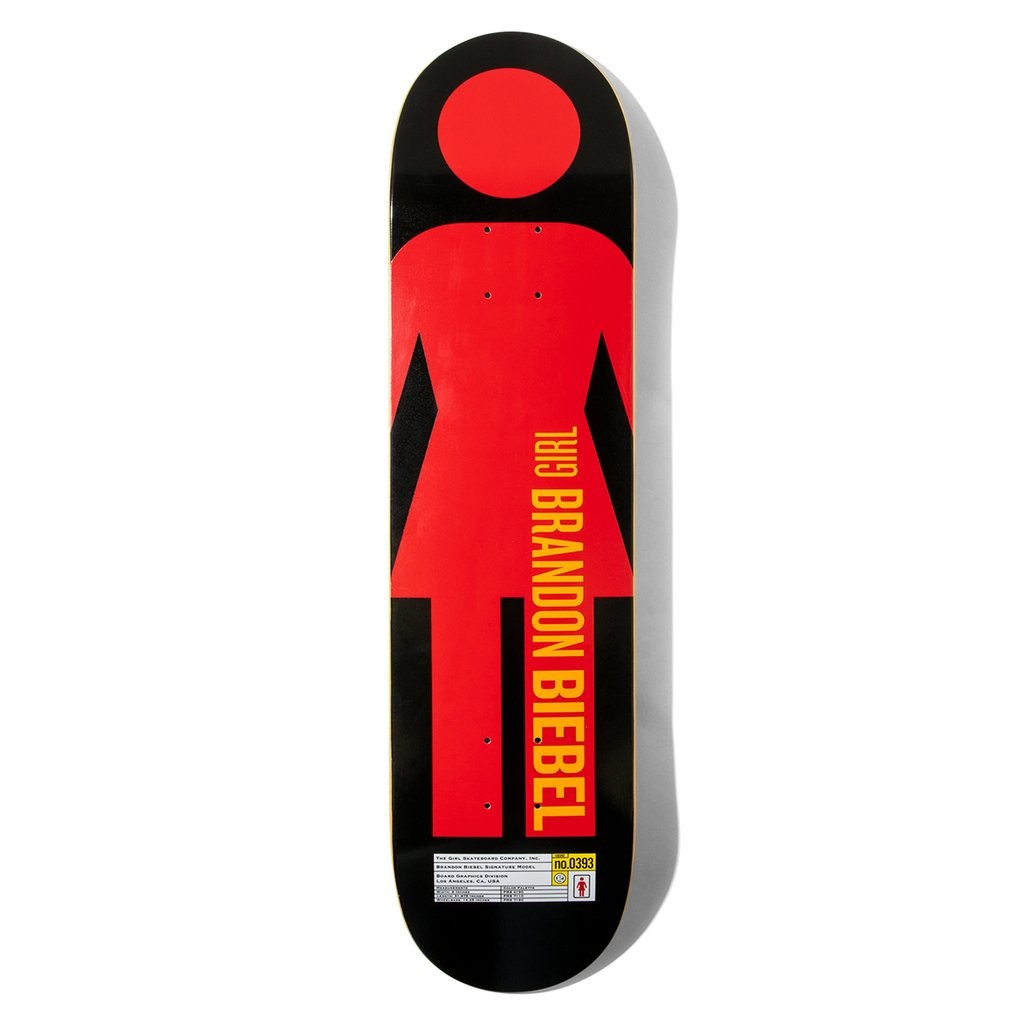 Shape Girl Skateboards Biebel Grid OG Deck - Preto / Vermelho