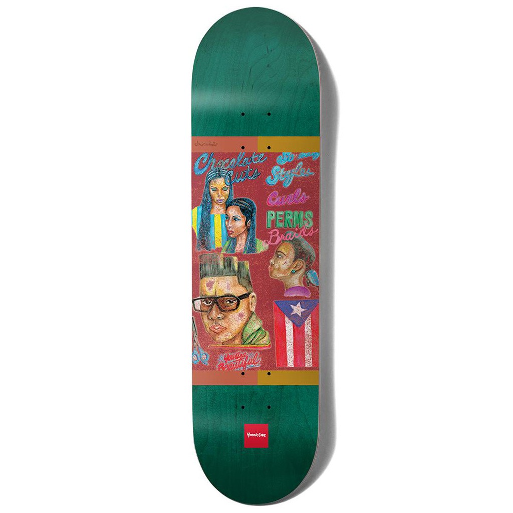 Shape Chocolate Skateboards Yonnie Cruz Cuts Deck - Preto / Vermelho / Laranja