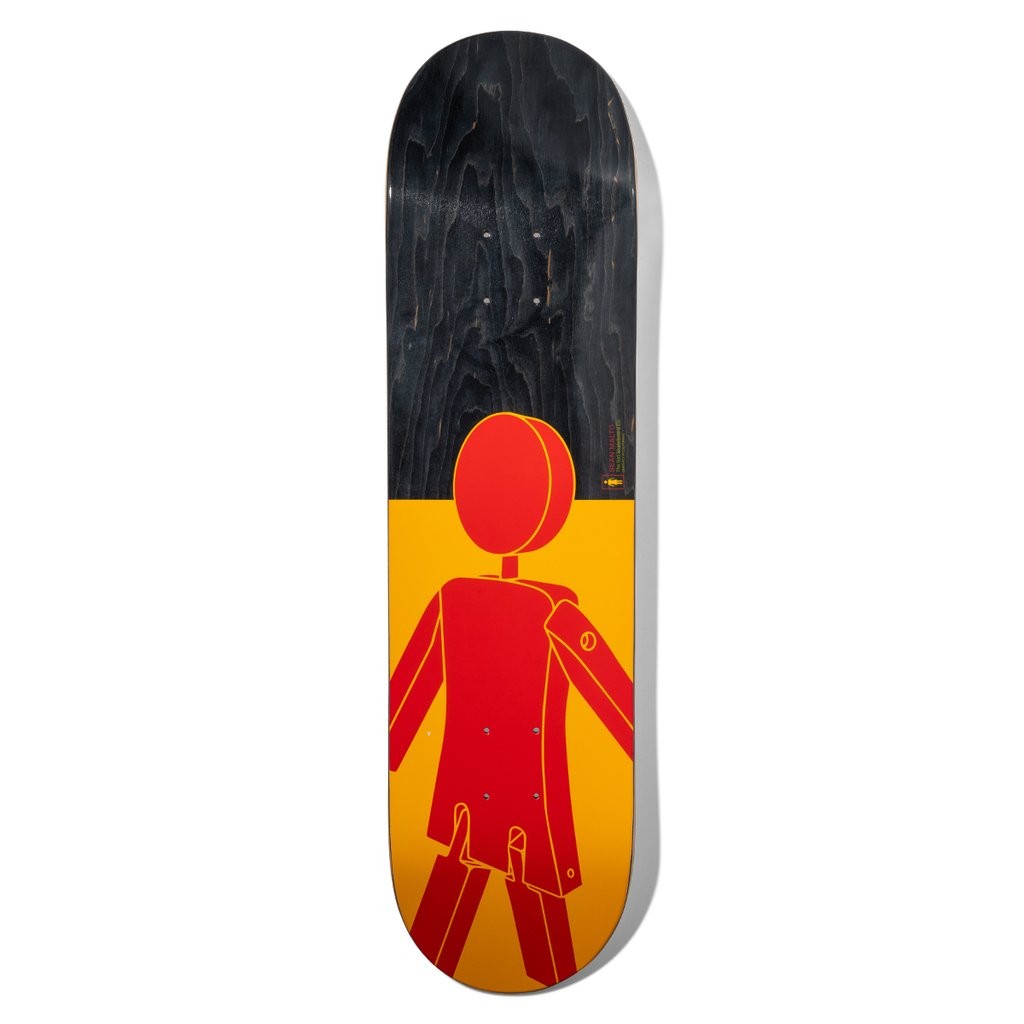 Shape Girl Skateboards Malto Marionette Deck - Preto / Laranja / Vermelho