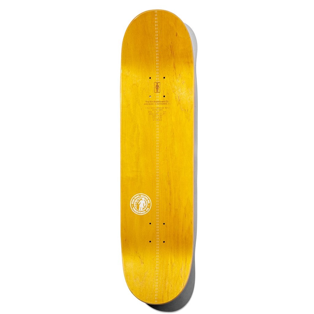 Shape Girl Skateboards Brophy GSSC Slick Deck - Branco / Amarelo / Preto