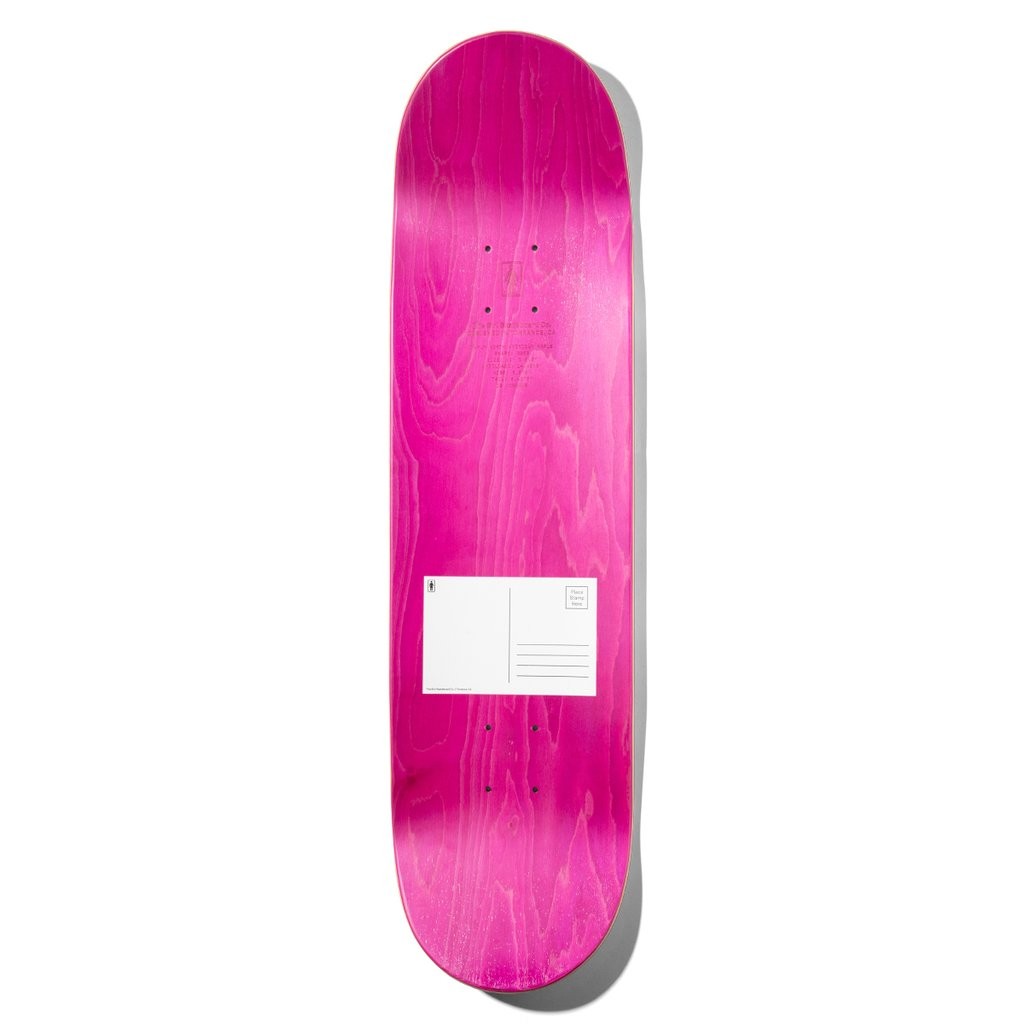 Shape Girl Skateboards Gass Postal Deck - Azul / Amarelo / Branco