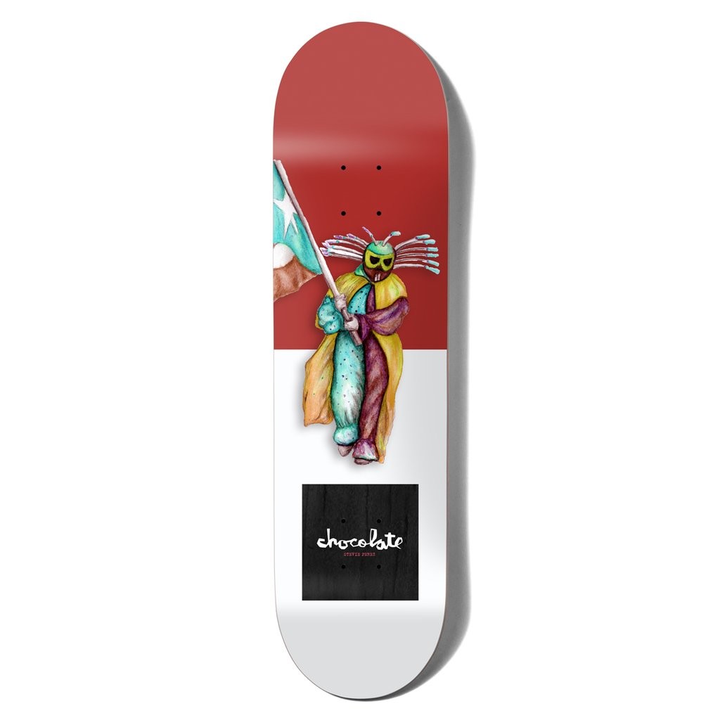 Shape Chocolate Skateboards Perez Carnival - Vermelho / Branco