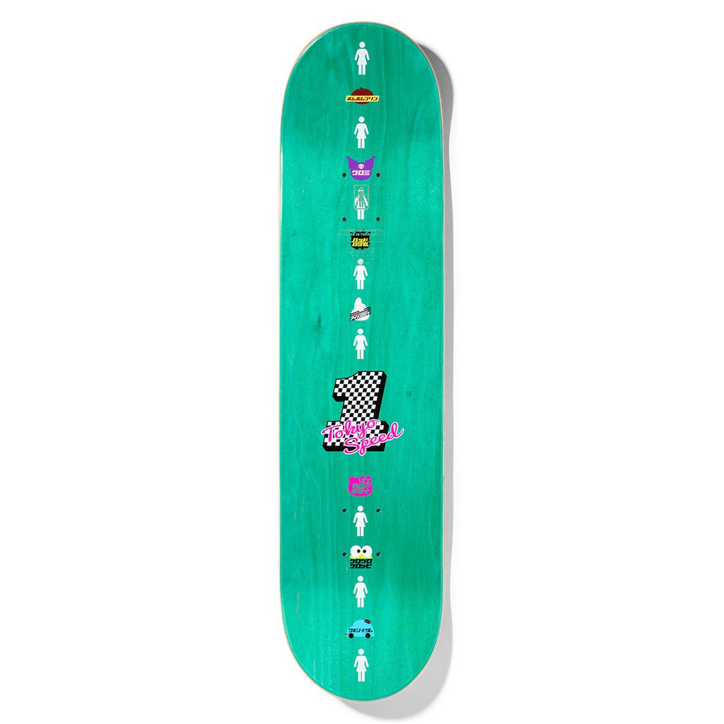 Shape Girl Skateboards Geering Sanrio Tokyo Speed - Preto / Roxo / Rosa