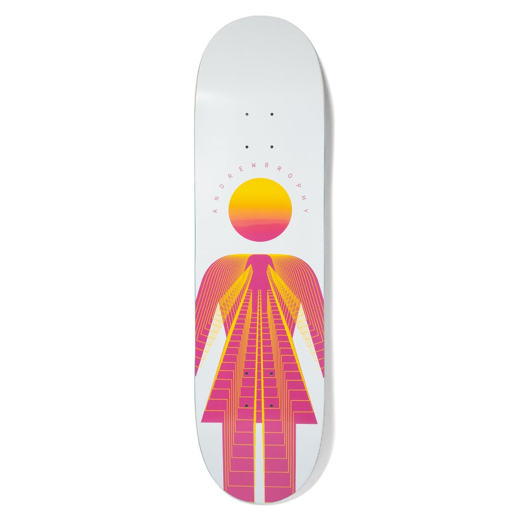 Shape Girl Skateboards Introvert OG Brophy - Branco / Rosa / Amarelo