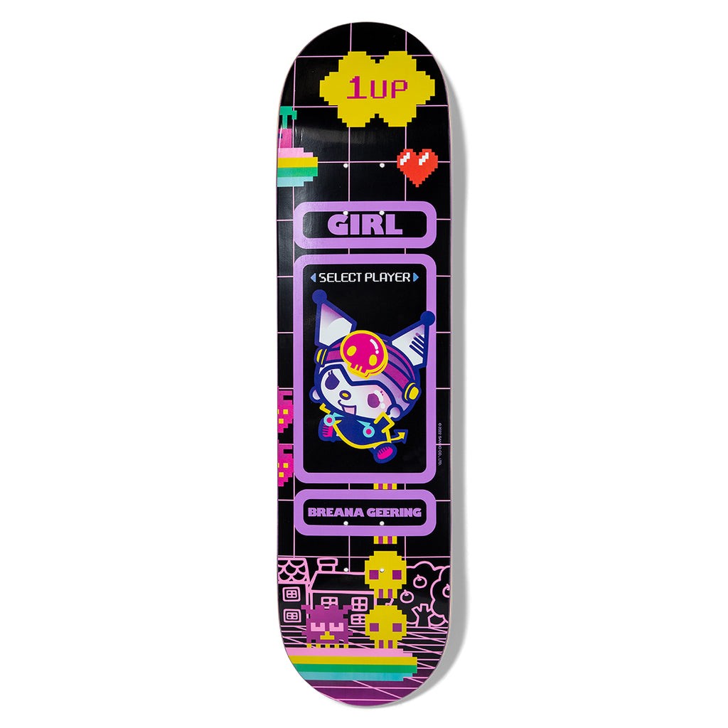 Shape Girl Skateboards Geering Kawaii Arcade - Preto / Rosa