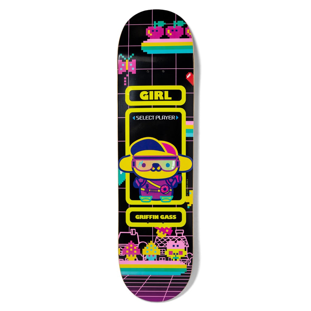 Shape Girl Skateboards Gass Kawaii Arcade - Preto / Amarelo