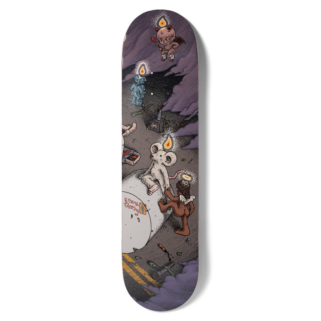 Shape Girl Skateboards Geering Monumental - Marrom / Branco / Laranja