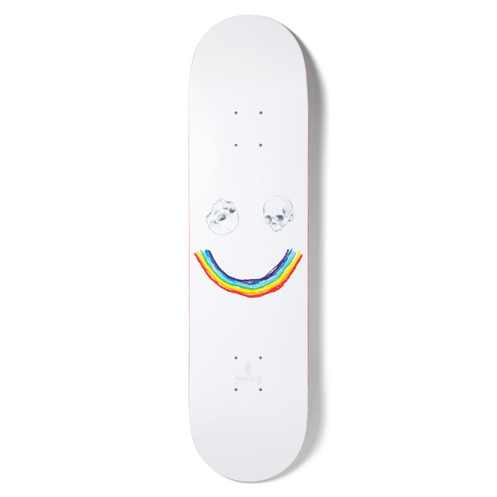 Shape Girl Skateboards Geering Skull N Bows - Branco / Azul / Amarelo