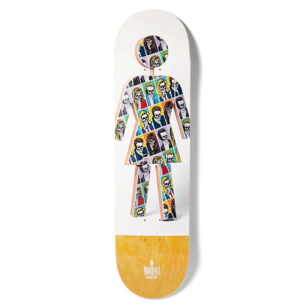 Shape Girl Skateboards Bannerot Modernica OG - Branco / Bege / Amarelo