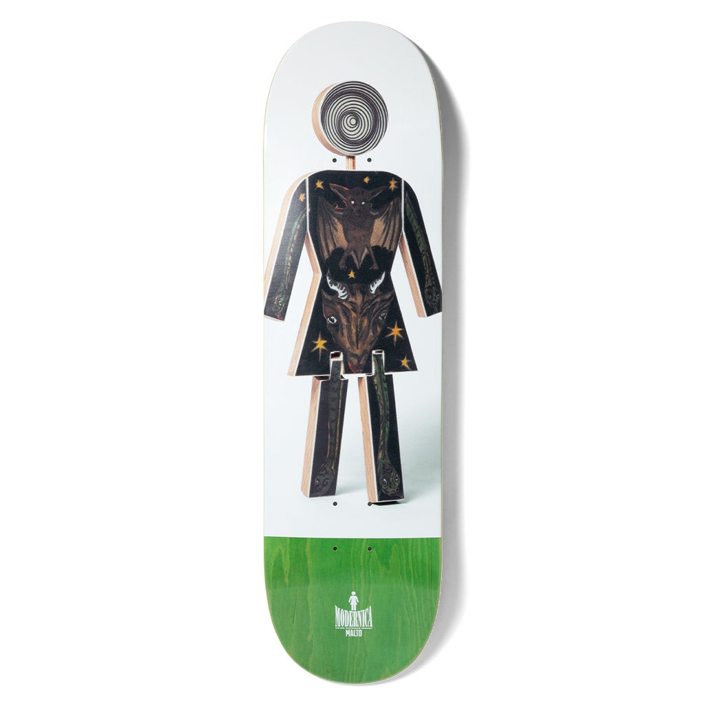 Shape Girl Skateboards Malto Modernica OG - Branco / Verde / Preto