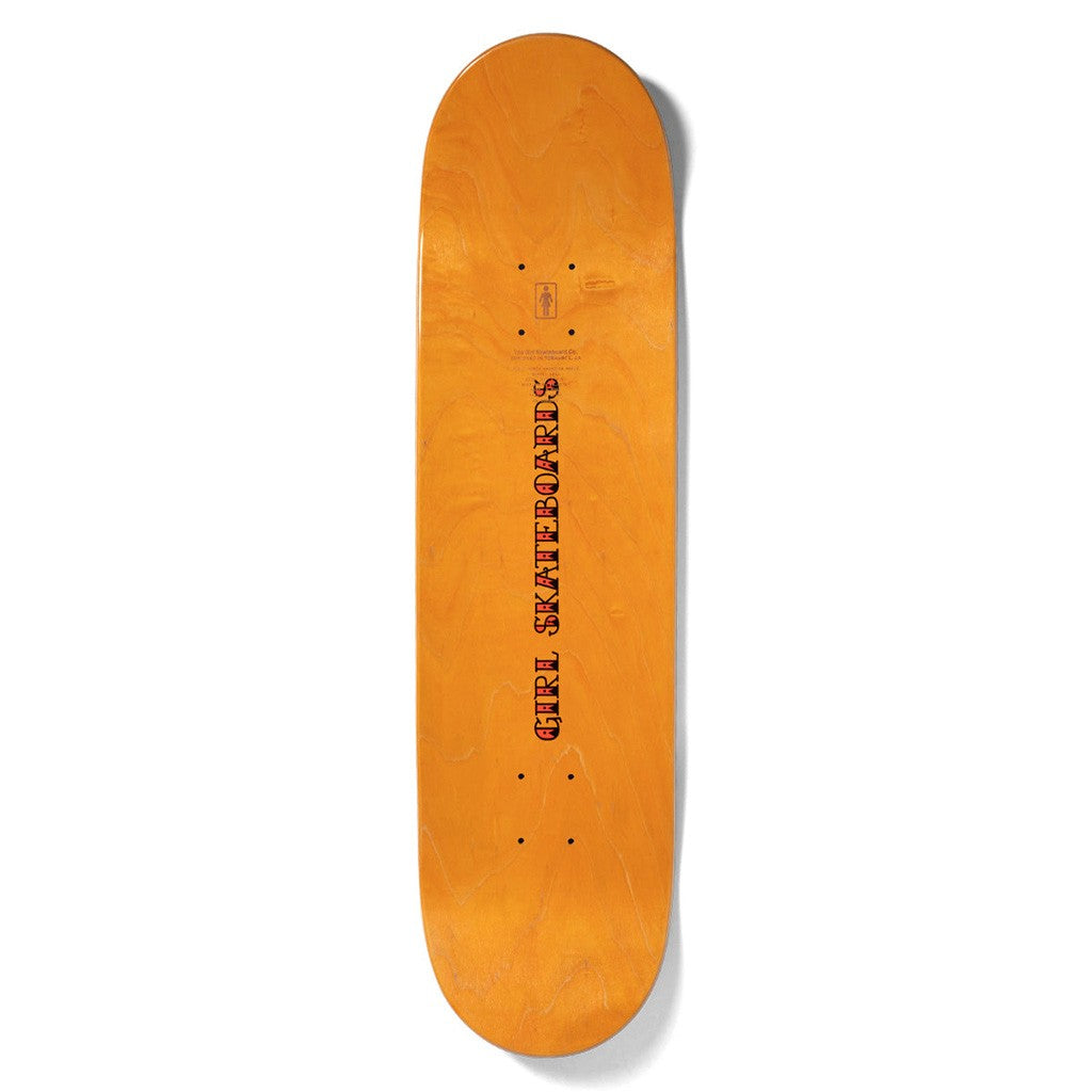 Shape Girl Skateboards Gass Man s Ruin - Branco / Preto / Laranja