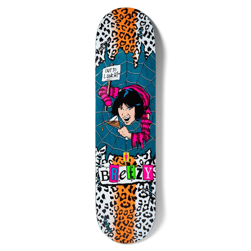 Shape Girl Skateboards Geering Out To Lunch - Branco / Verde / Laranja