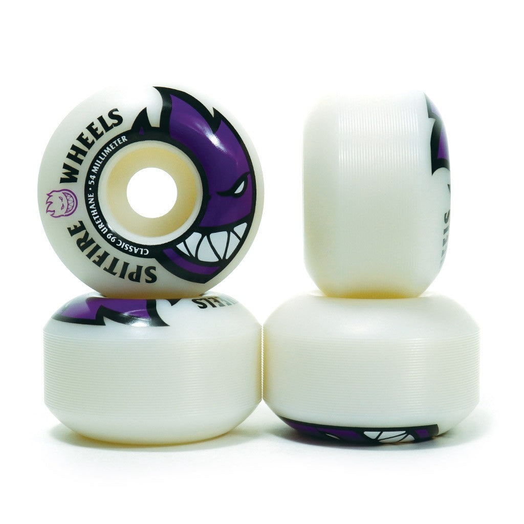 Roda Spitfire Wheels Classic BIGHEAD Edition Classic Formula 54MM - 99DU - Branco / Preto / Roxo