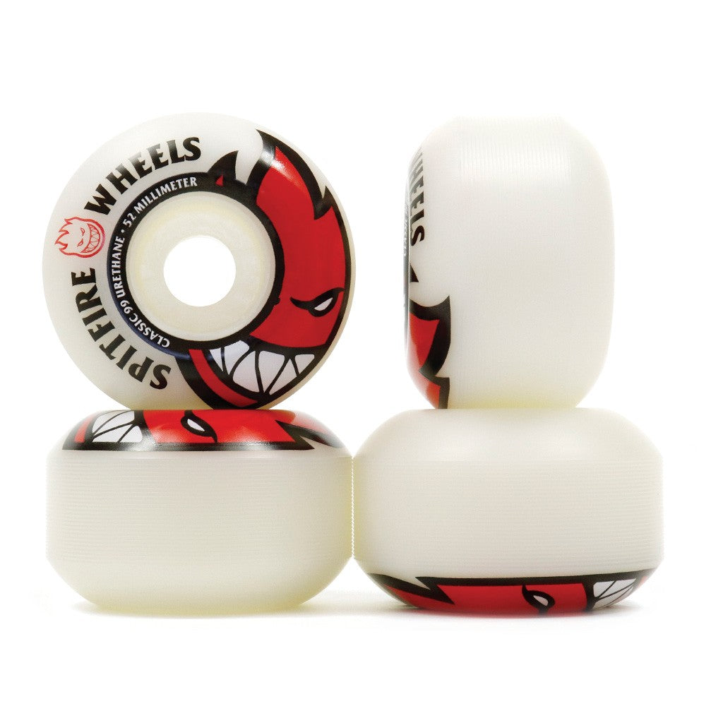 Roda Spitfire Wheels Classic BIGHEAD Edition Classic Formula 52mm - 99DU - Branco / Preto / Vermelho