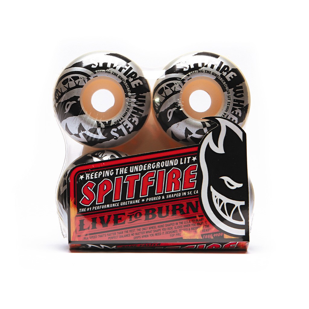 Roda Spitfire Wheels SHREDDED 52MM - 99DU - Branco / Prata / Preto