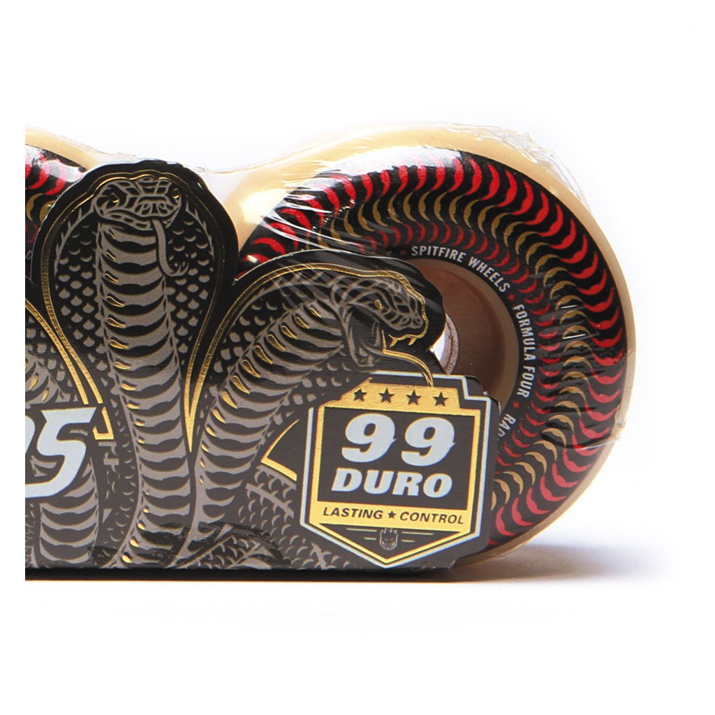 Roda Spitfire Wheels Radial Slim Formula Four 54MM - 99DU - Branco / Preto / Vermelho