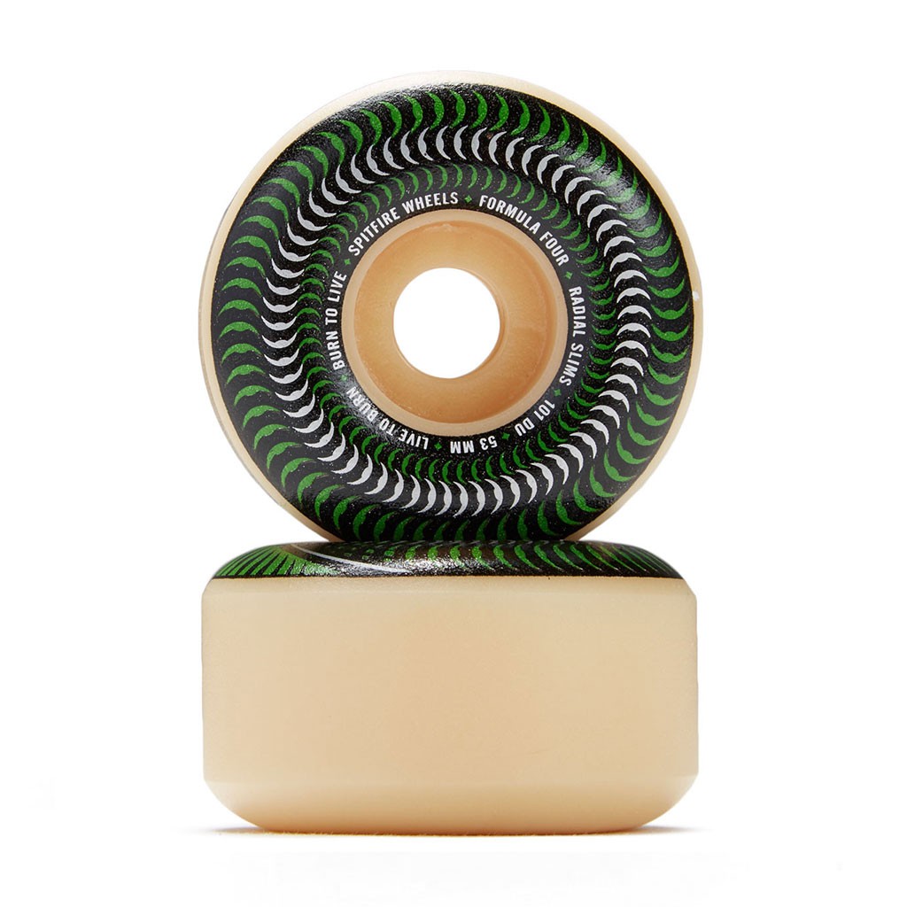 Roda Spitfire Wheels Radial Slim Formula Four 53MM - 101DU - Branco / Preto / Verde