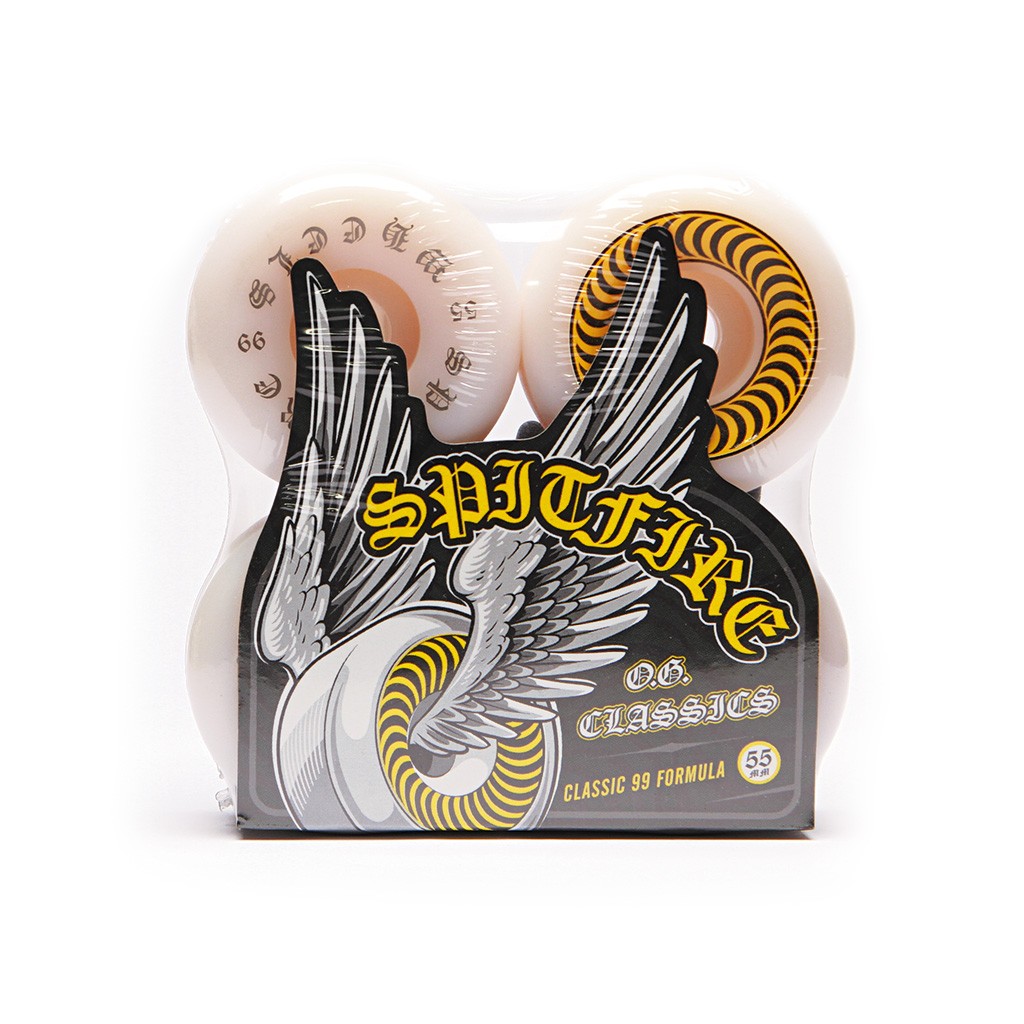 Roda Spitfire Wheels OG Classics Classic Formula 55MM - 99DU - Branco / Amarelo / Preto