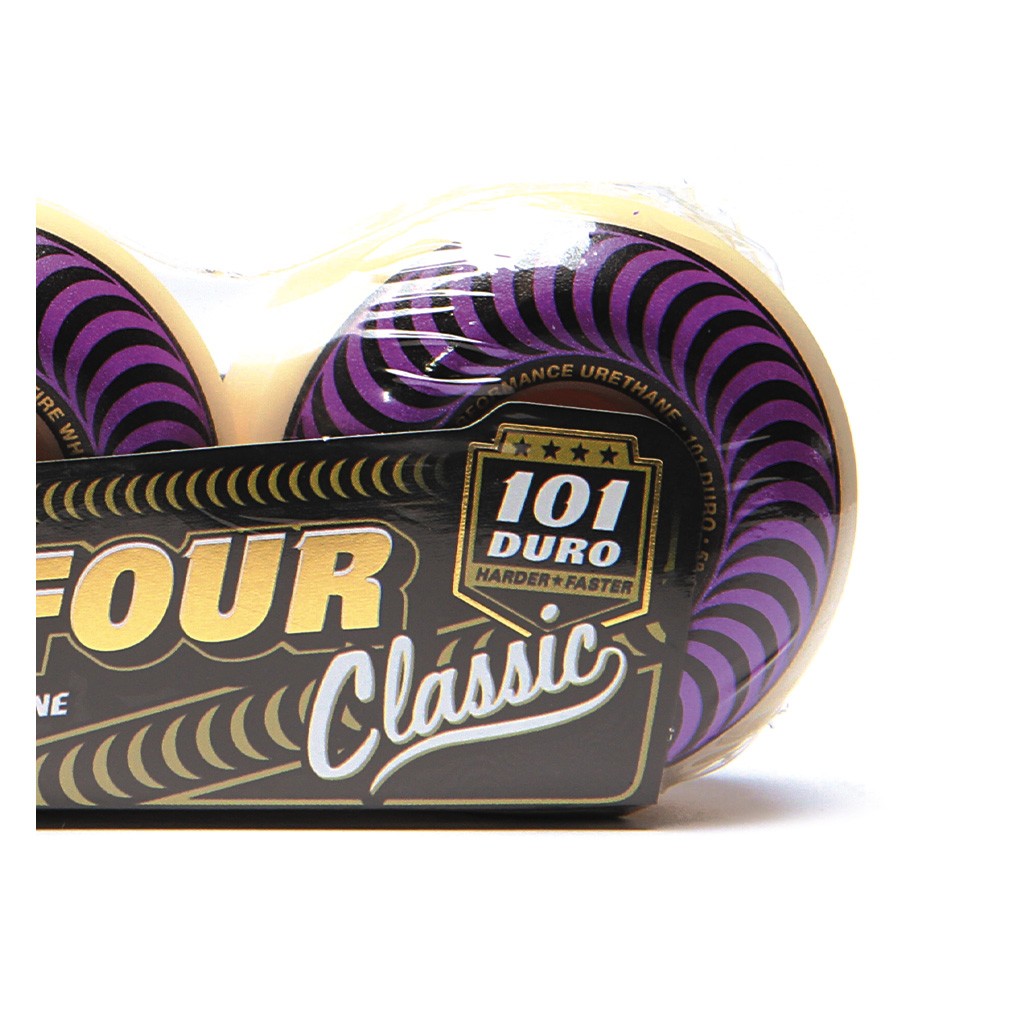 Roda Spitfire Wheels Classic Formula Four 58MM - 101DU - Branco / Preto / Roxo