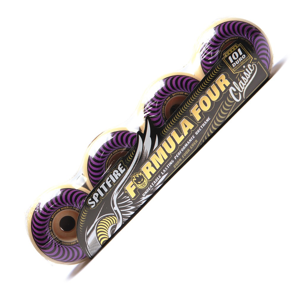 Roda Spitfire Wheels Classic Formula Four 58MM - 101DU - Branco / Preto / Roxo