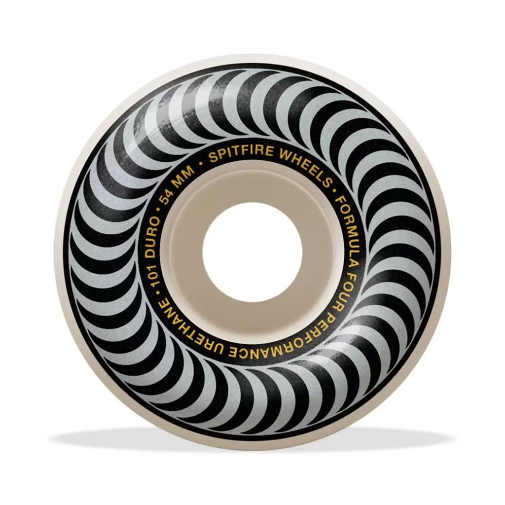 Roda Spitfire Wheels Classic Formula Four 54MM - 101DU - Branco / Prata / Preto