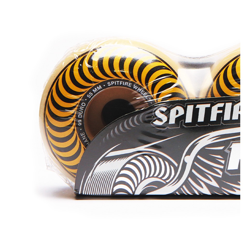 Roda Spitfire Wheels Classic Formula Four 55MM - 99DU - Branco / Preto / Amarelo
