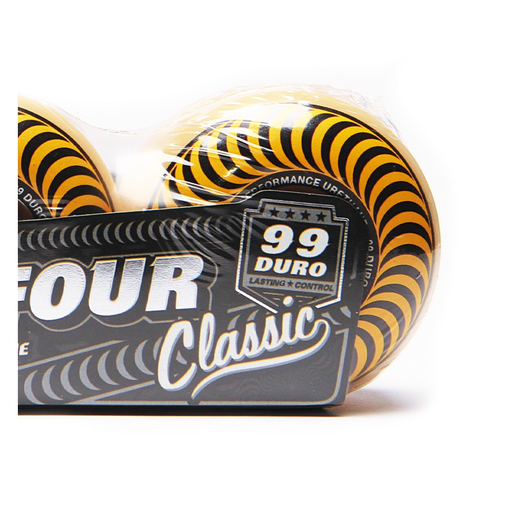 Roda Spitfire Wheels Classic Formula Four 55MM - 99DU - Branco / Preto / Amarelo