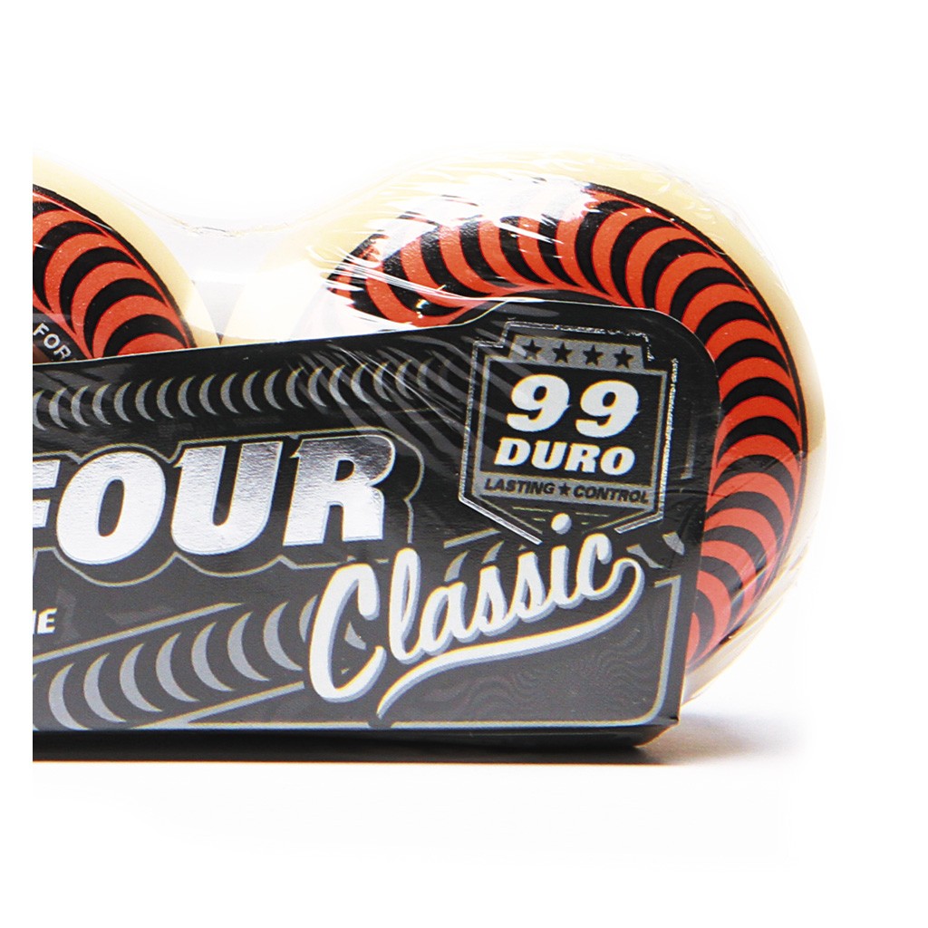 Roda Spitfire Wheels Classic Formula Four 53MM - 99DU - Branco / Preto / Laranja