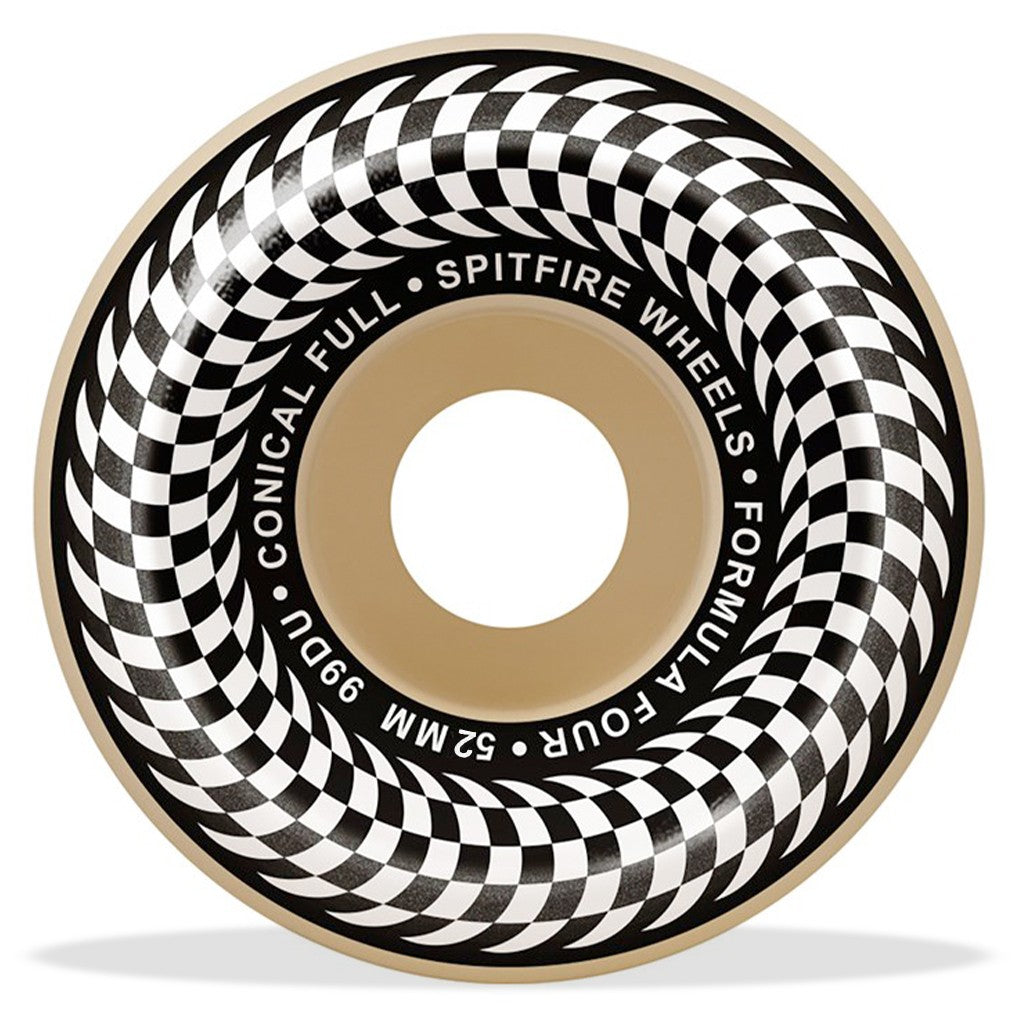 Roda Spitfire Wheels Conical Full Formula Four 52MM - 99DU - Branco / Preto