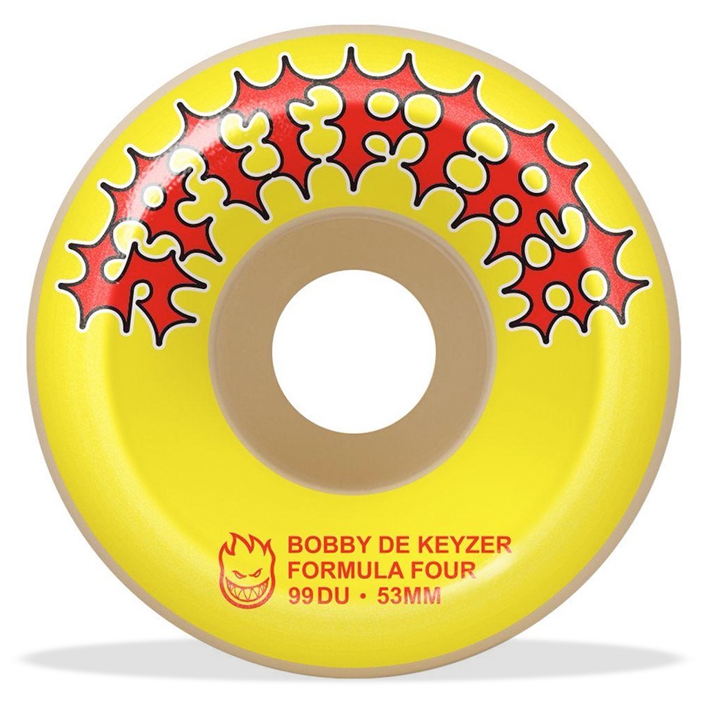 Roda Spitfire Wheels Bobby de Kyzer Formula Four 53MM - 99DU - Amarela / Vermelho