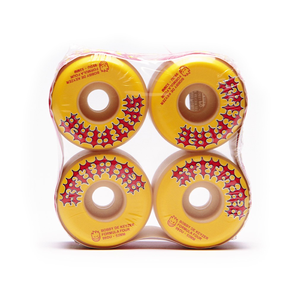 Roda Spitfire Wheels Bobby de Kyzer Formula Four 53MM - 99DU - Amarela / Vermelho