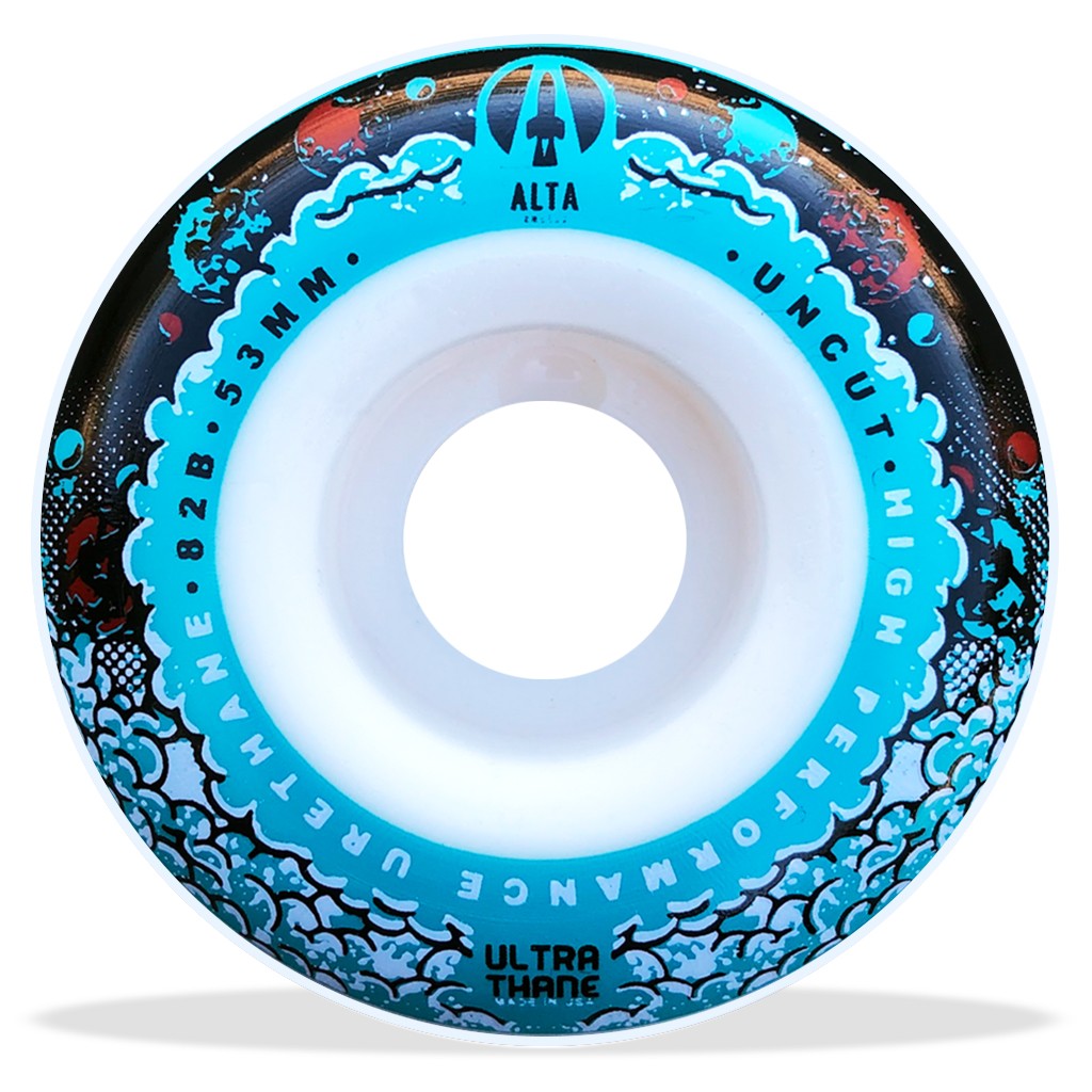 Roda Alta Wheels Hyper Space Uncut 53MM - 82B - Branco / Preto / Azul