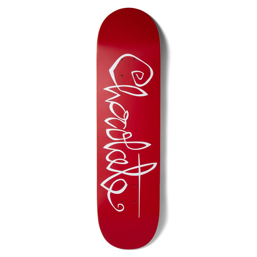 Shape Chocolate Skateboards Perez OG Script - Vermelho / Branco