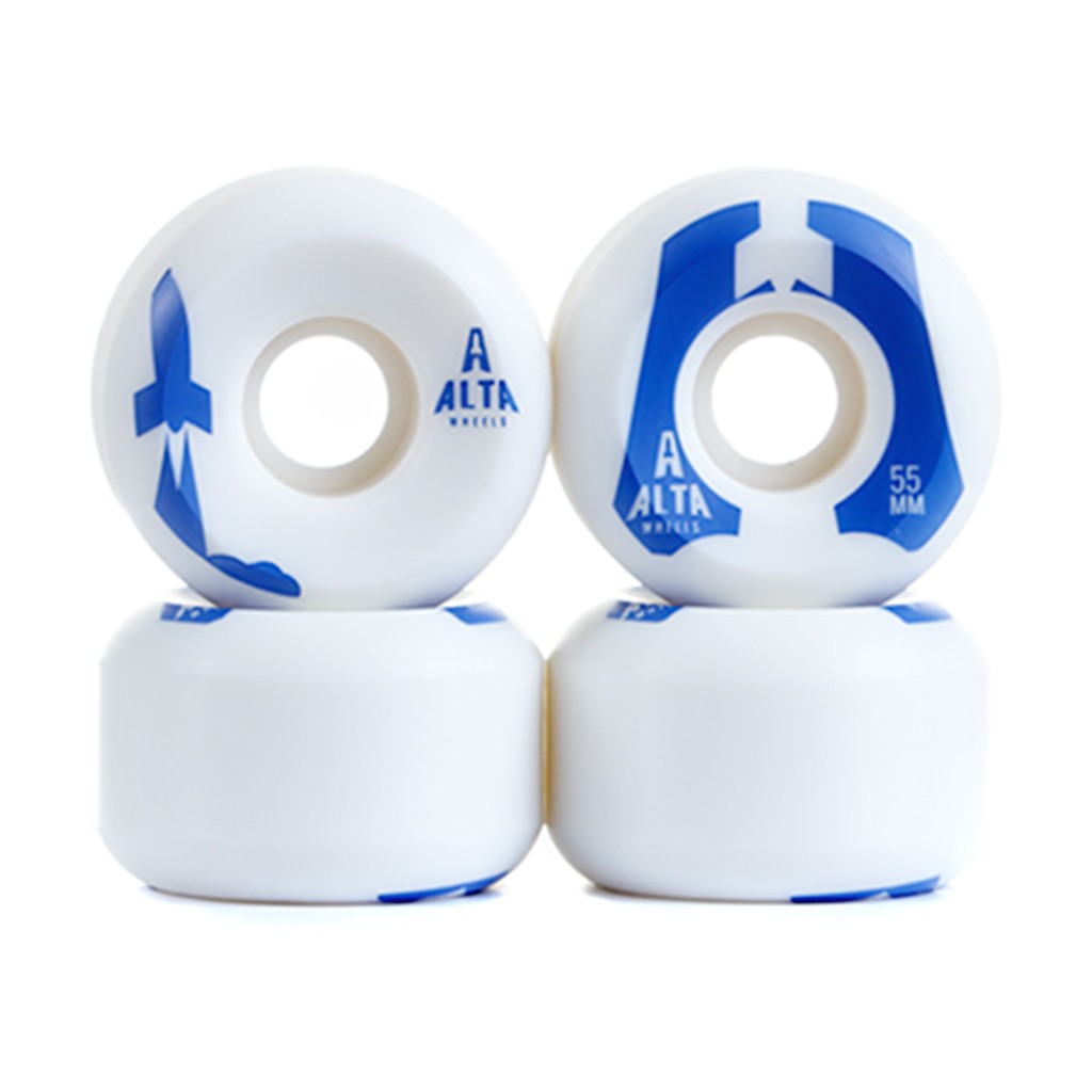 Roda Alta Wheels Launch Series 55MM - 83B - Branco / Azul