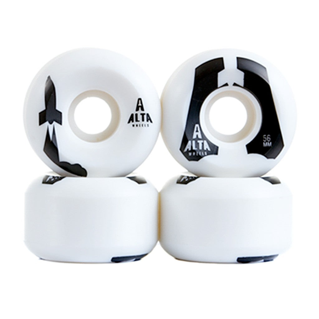 Roda Alta Wheels Launch Series 56MM - 83B - Branco / Preto