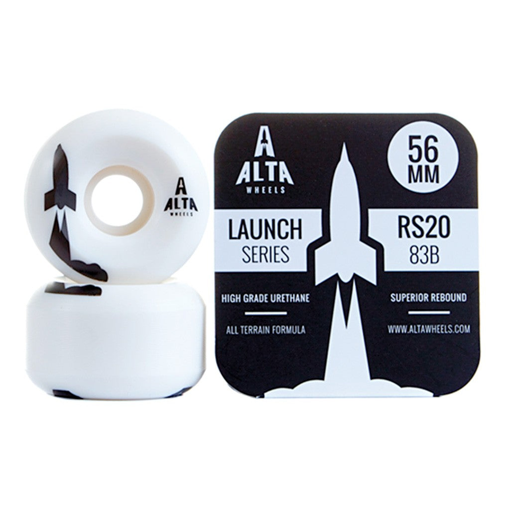Roda Alta Wheels Launch Series 56MM - 83B - Branco / Preto