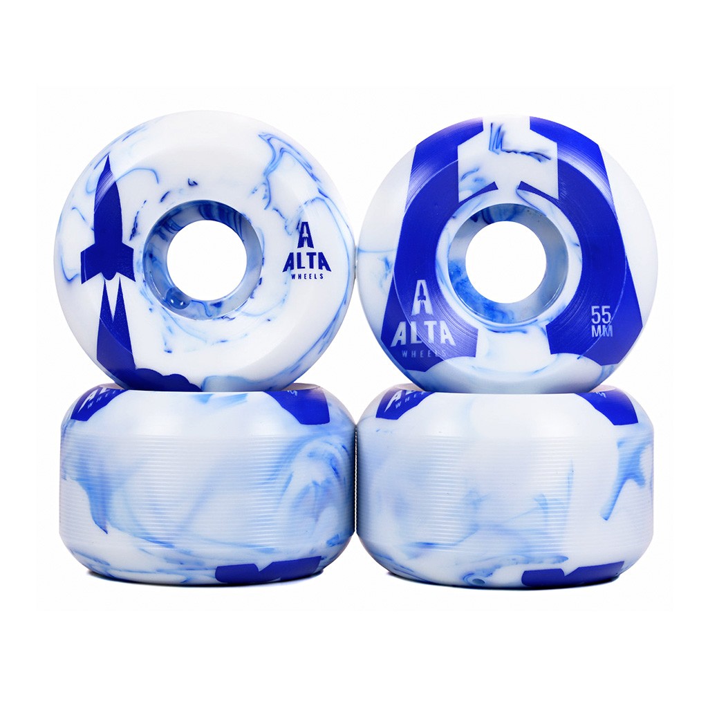 Roda Alta Wheels Launch Series Swirl 55MM - 83B - Branco / Azul