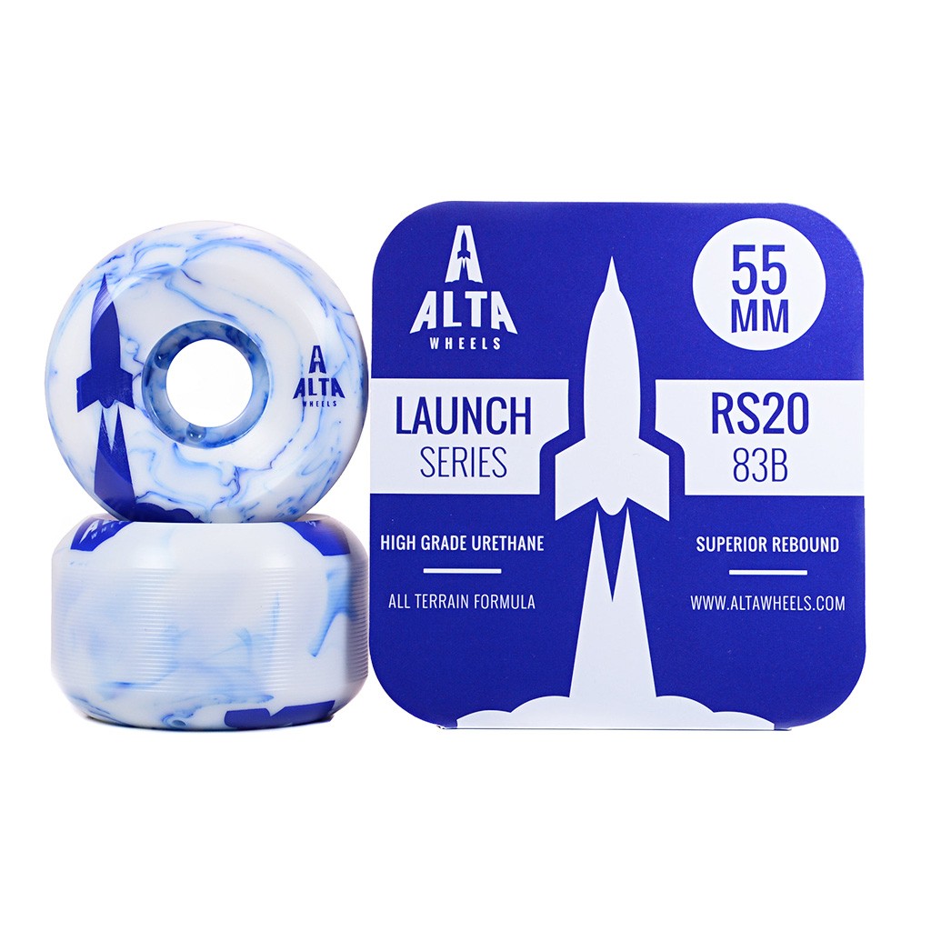 Roda Alta Wheels Launch Series Swirl 55MM - 83B - Branco / Azul