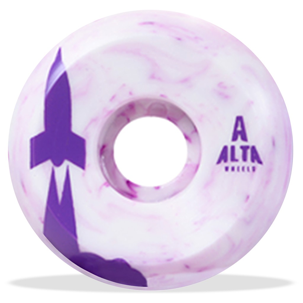 Roda Alta Wheels Launch Series Swirl 60MM - 83B - Branco / Roxo