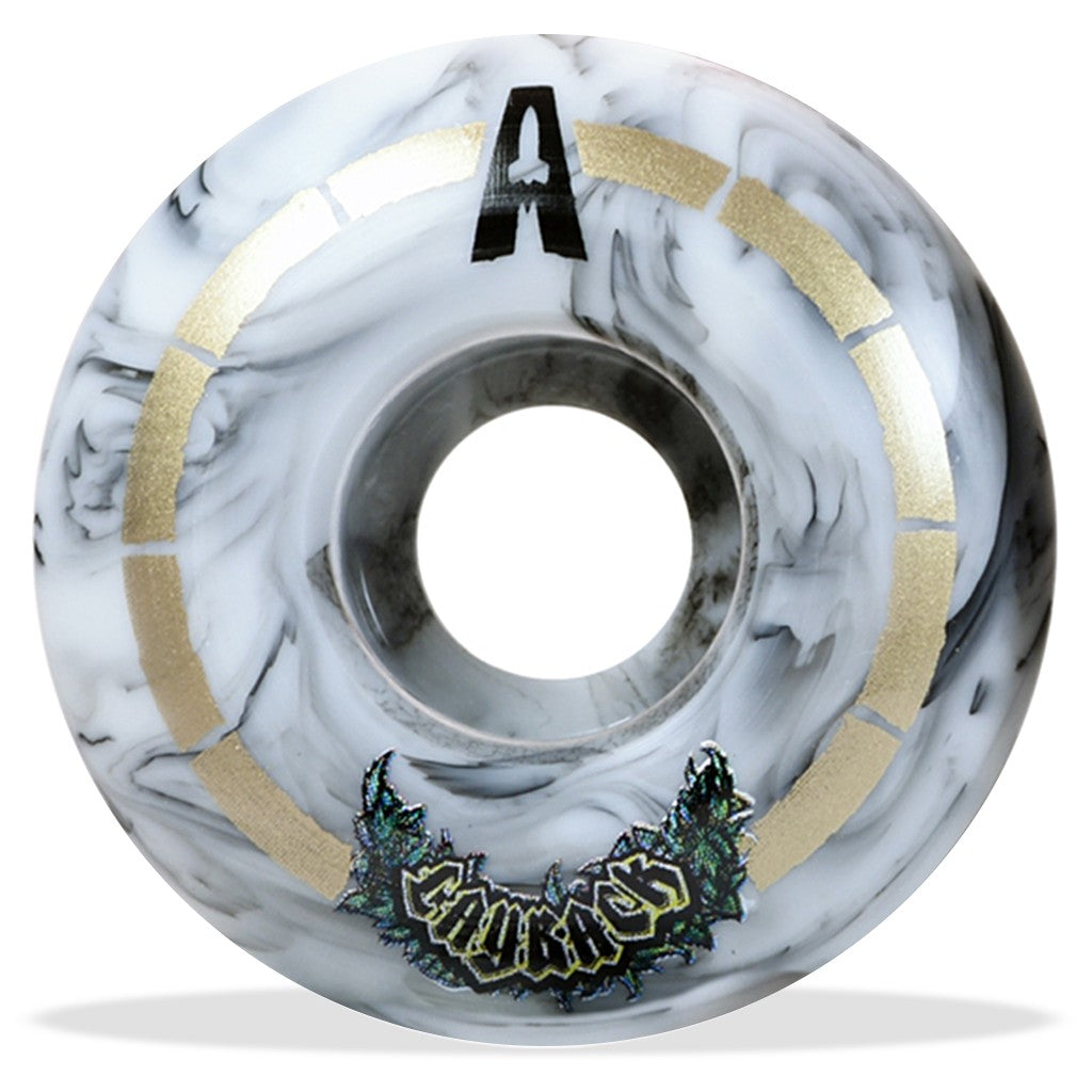 Roda Alta Wheels First Class Pro Series Pedro Barros e Layback Beer Collab - Limited 55MM - 82B - Branco / Preto / Dourado_
