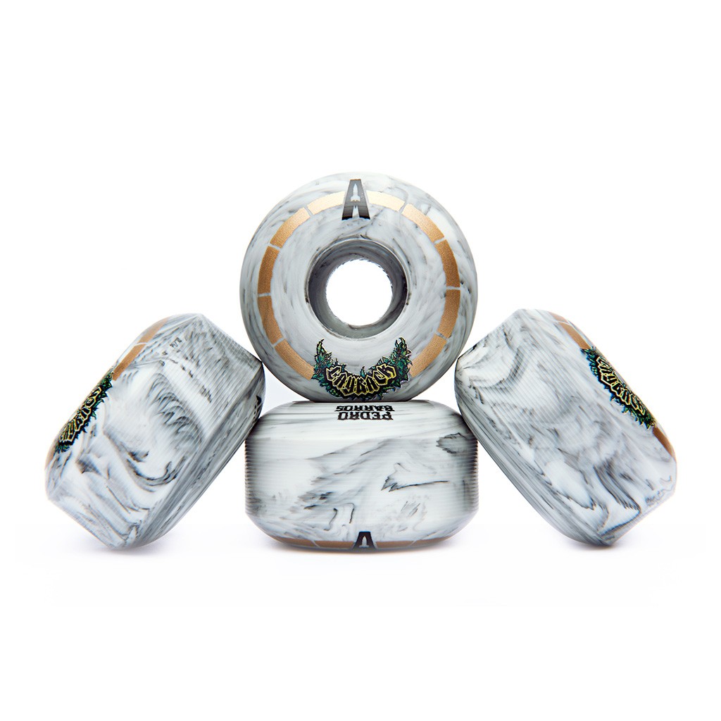 Roda Alta Wheels First Class Pro Series Pedro Barros e Layback Beer Collab - Limited 53MM - 82B - Branco / Preto / Dourado