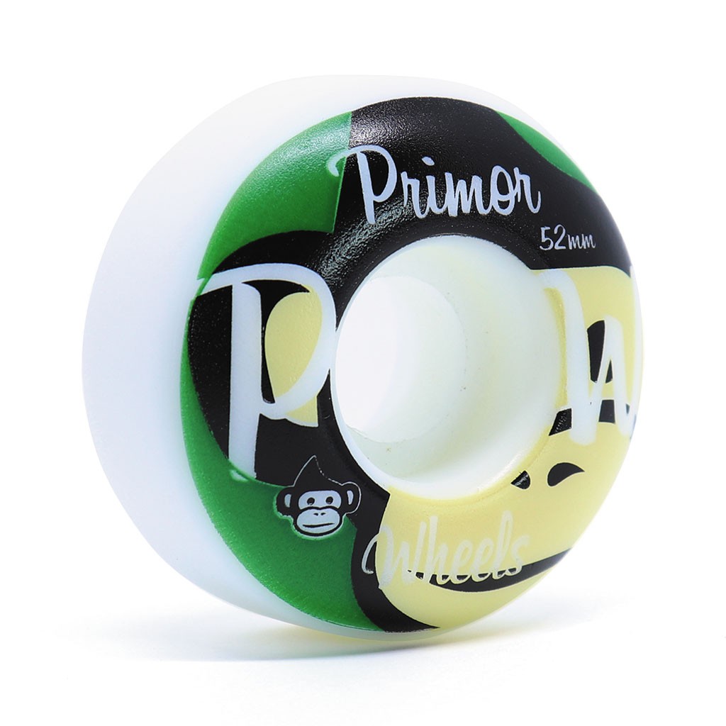 Roda Primor Skateboards Big Monkey 52MM - 60D - Preto / Bege / Verde