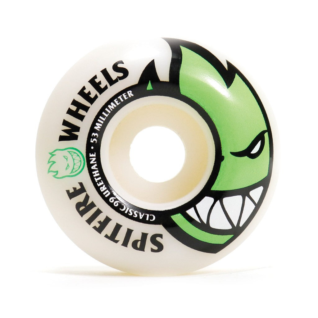 Roda Spitfire Wheels Classic BIGHEAD Edition Classic Formula 53MM - 99DU - Branco / Verde